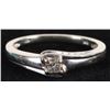 Image 1 : DAINTY 10K WHITE GOLD DIAMOND LADIES RING