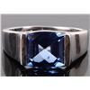 Image 1 : 3.0CT BLUE SAPPHIRE 10K WHITE GOLD LADIES RING