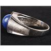 Image 3 : 2.0CT STAR SAPPHIRE 10K WHITE GOLD UNISEX RING