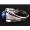 Image 4 : 2.0CT STAR SAPPHIRE 10K WHITE GOLD UNISEX RING
