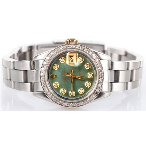 ROLEX DIAMOND OYSTER PERPETUAL DATEJUST WATCH