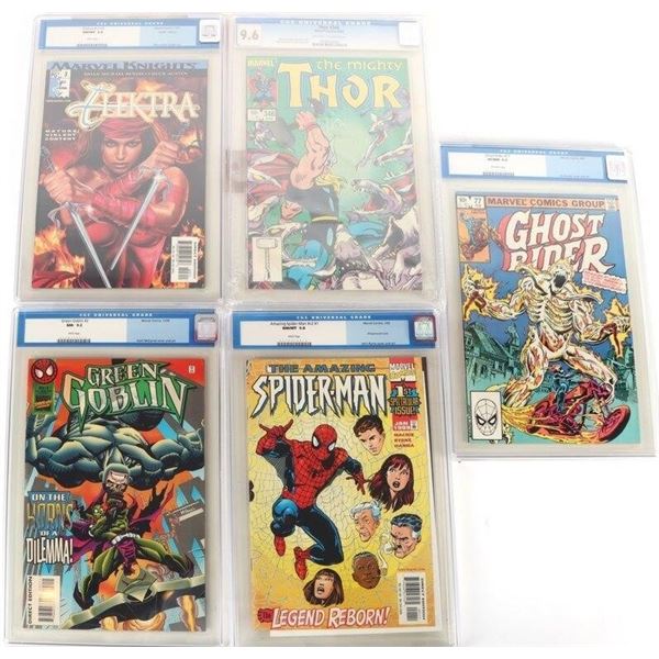 MARVEL HEROES & VILLAINS CGC COMIC COLLECTION (5)