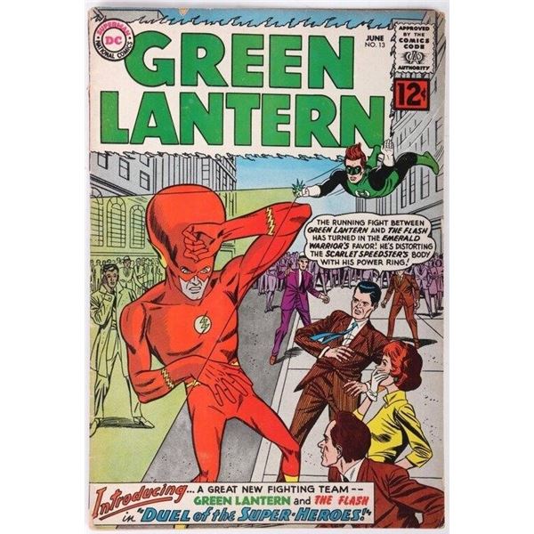 GREEN LANTERN #13 DC 1962 MEETING THE FLASH