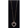 Image 2 : 14K YELLOW GOLD DIAMOND HEART LADIES NECKLACE