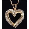 Image 1 : 14K YELLOW GOLD HEART DIAMOND LADIES NECKLACE