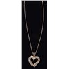 Image 2 : 14K YELLOW GOLD HEART DIAMOND LADIES NECKLACE