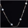 Image 1 : 14K YELLOW GOLD WHITE PEARL LADIES NECKLACE