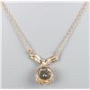 Image 3 : 10K YELLOW GOLD MYSTIC TOPAZ & DIAMOND NECKLACE