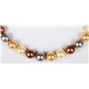 Image 1 : HUGE CHOCOLATE GENUINE PEARL STERLING NECKLACE
