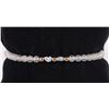 Image 2 : 14K YELLOW GOLD QUARTZ & PEARL LADIES BRACELET