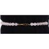 Image 4 : 14K YELLOW GOLD QUARTZ & PEARL LADIES BRACELET