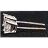 Image 2 : 0.47CTW SI1-2 PRINCESS DIAMOND 14K GOLD EARRINGS
