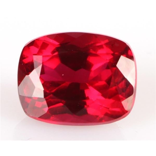 10.00CT RED CUSHION-CUT RUBY LOOSE GEMSTONE