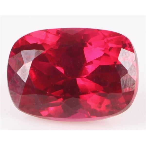 10.85CT RED CUSHION-CUT RUBY LOOSE GEMSTONE