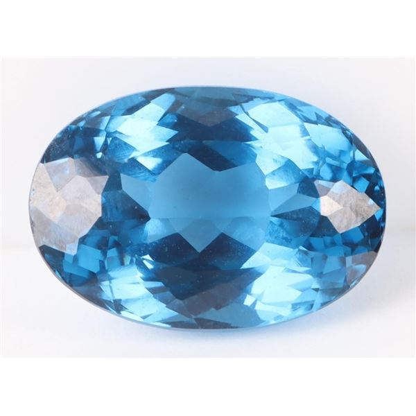 25.85CT OVAL BLUE TOPAZ LOOSE GEMSTONE