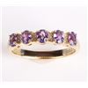 Image 2 : PURPLE SAPPHIRE DIAMOND 10K YELLOW GOLD SET