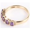 Image 5 : PURPLE SAPPHIRE DIAMOND 10K YELLOW GOLD SET
