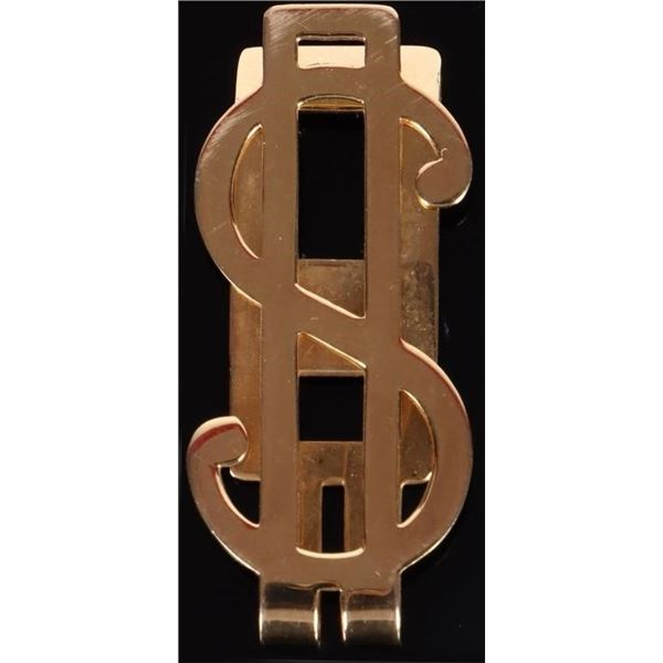 14K YELLOW GOLD SOLID DOLLAR SIGN MONEY CLIP