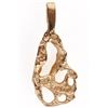 Image 1 : 14K YELLOW GOLD ABSTRACT UNISEX PENDANT