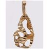 Image 4 : 14K YELLOW GOLD ABSTRACT UNISEX PENDANT