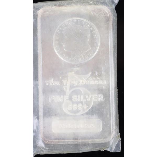 5 TROY OZ FINE SILVER U.S. MORGAN BULLION