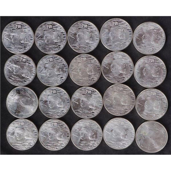 FINE SILVER 1OZT 2016 MONKEY ROUND ROLL OF 20