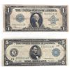 Image 1 : TWO VINTAGE SILVER CERTIFICATE U.S. BANKNOTES
