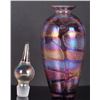 Image 2 : IRIDESCENT CRYSTAL DECANTER W/ POINTED STOPPER