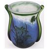 Image 2 : BEAUTIFUL GALLE BLUE & GREEN LILY VASE