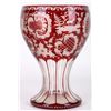 Image 1 : BOHEMIAN RUBY RED MOSER LARGE CRANBERRY GOBLET