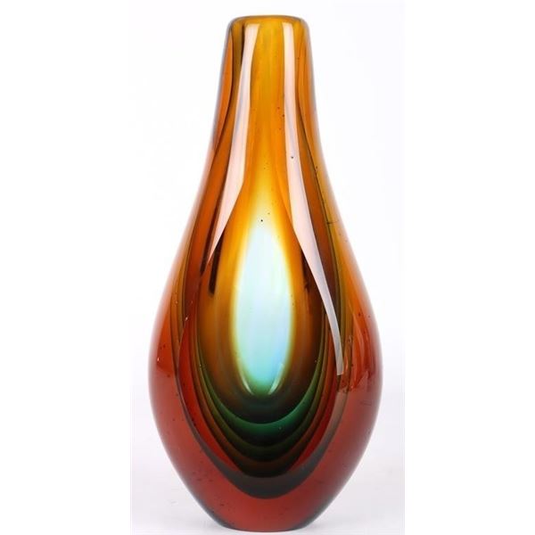 FLAVIO POLI MURANO TEARDROP GLASS VASE