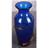 Image 2 : VINTAGE BLENKO HAND BLOWN ART GLASS COBALT VASE