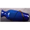 Image 3 : VINTAGE BLENKO HAND BLOWN ART GLASS COBALT VASE