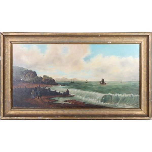 M. H. DANFORTH ORIGINAL SEASCAPE PAINTING FRAMED