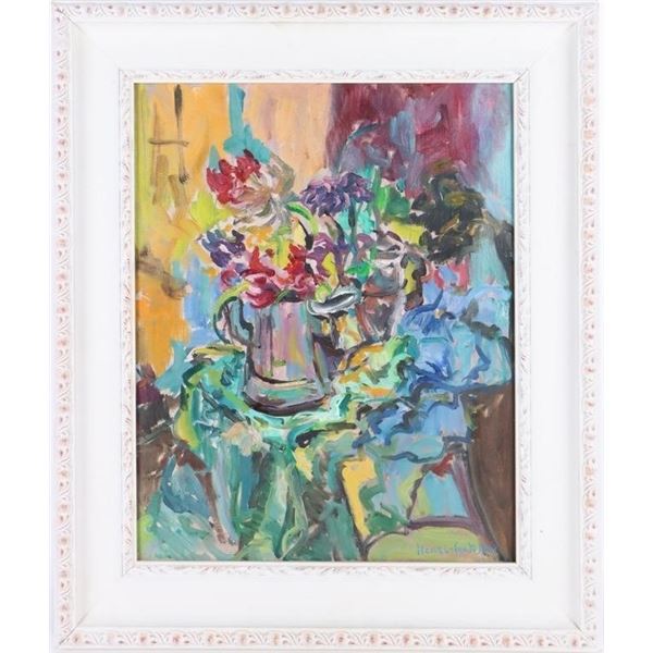 AFTER HENRI MATISSE ORIGINAL OIL FLORAL PAINTING