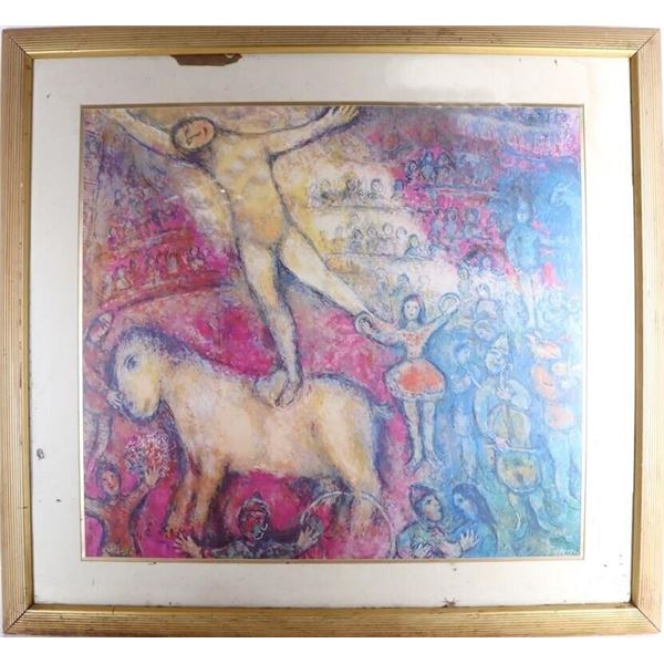MARC CHAGALL LARGE ABSTRACT ART PRINT FRAMED