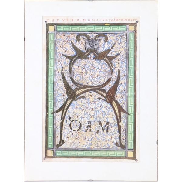 BIBLE OF SAINT AMAND-FRANCE AROUND 1160 PAGE PRINT