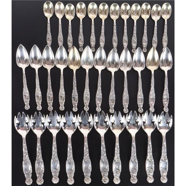 ANTIQUE WHITING HERALDIC STERLING SILVER SPOONS