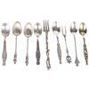 Image 1 : ANTIQUE STERLING SILVER SOUVENIR SPOONS - LOT OF 9