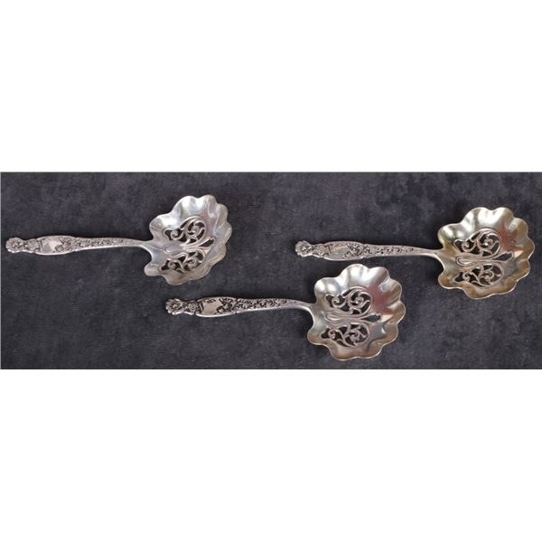 ANTIQUE 1913 ORNATE WHITING STERLING SPOONS