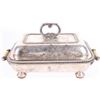 Image 2 : ANTIQUE SILVER PLATED DINNER TRAY SET
