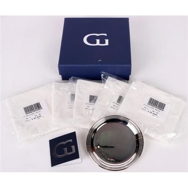 GREGGIO STERLING SILVER 6PC COASTER SET W/ BOX