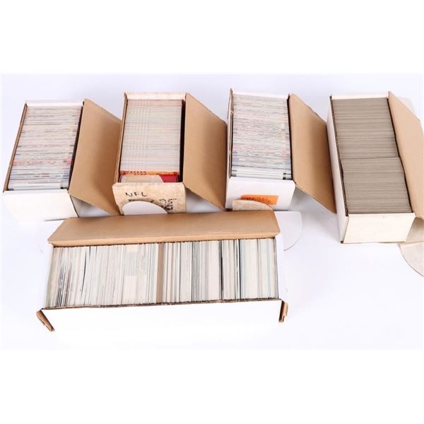 ASSORTED 80'S THROUGH 90'S NFL FOOTBALL CARDS -(5)