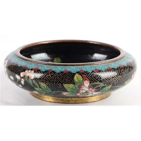 JINGFA CLOISONNE ENAMEL ON BRASS 6"  BOWL