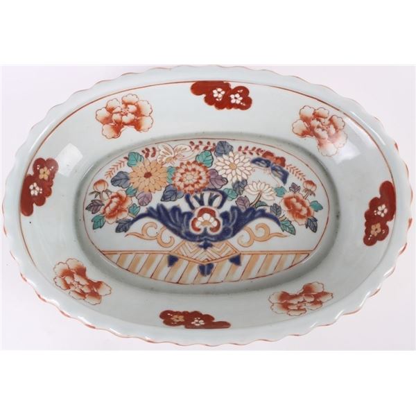 ANTIQUE CHINESE IMARI PORCELAIN FLORAL BOWL