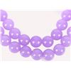 Image 1 : LARGE BEADED LAVENDER JADE CHINESE NECKLACE