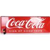 Image 1 : VINTAGE COCA COLA BENT END 68" METAL SIGN