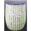 Image 2 : BUNDLED ASPARAGUS PORCELAIN ITALIAN GARDEN STOOL