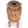 Image 1 : HAND-CARVED ORNATE BALINESE WOODEN VASE