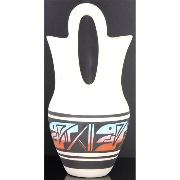 DLEE AMERICAN NAVAJO DOUBLE SPOUT POTTERY VASE